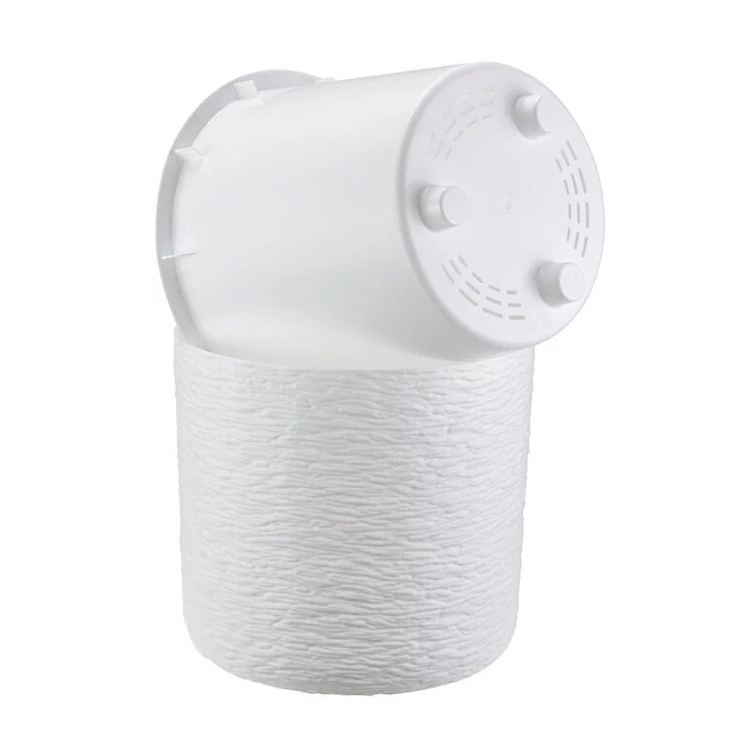 Кашпо пластм. "Сланец" 9,5л d верха 280мм h265мм со вставкой Белый М3200 ("М-П")*1/6