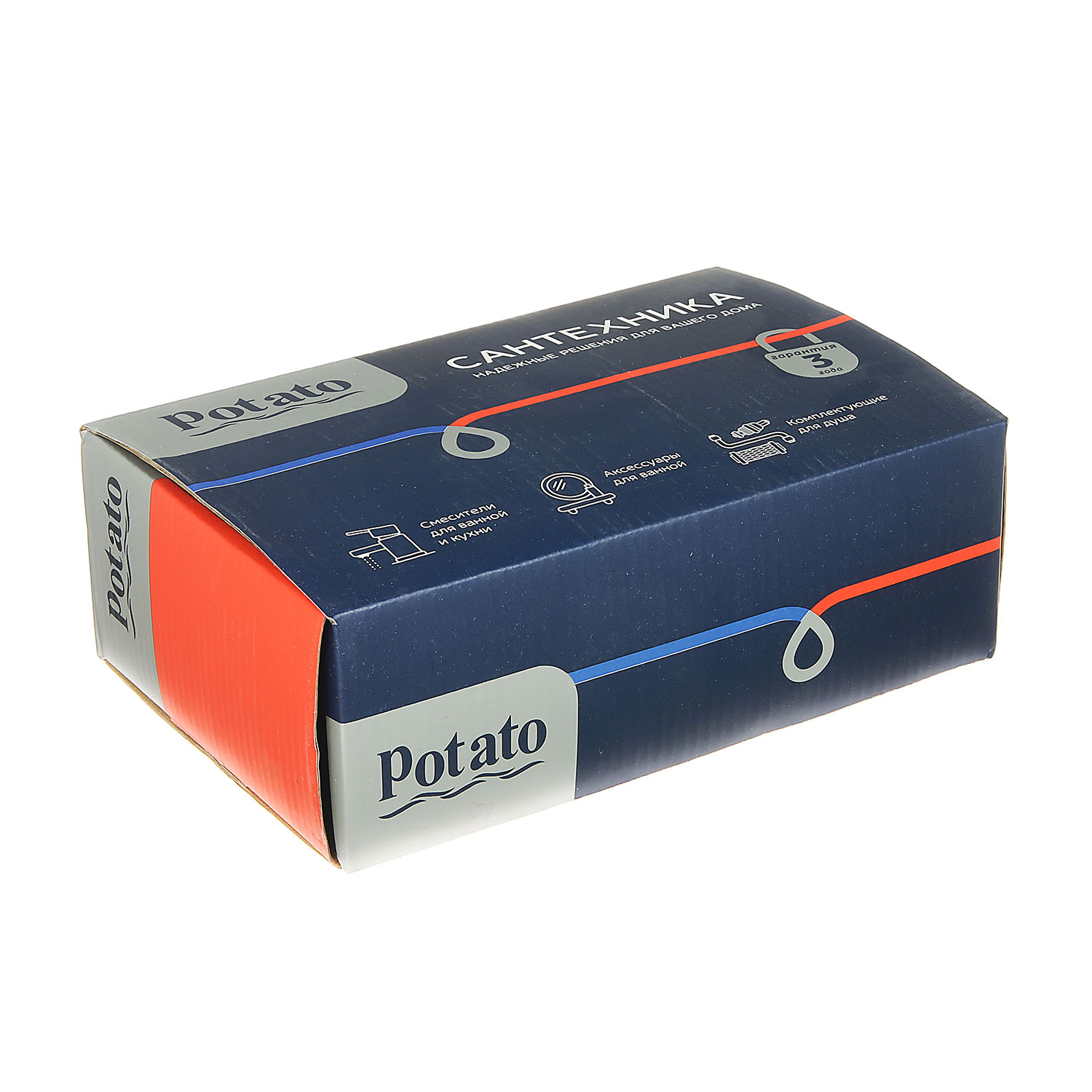 Смеситель для умывальника Potato P1030-6 (черный) *1/10