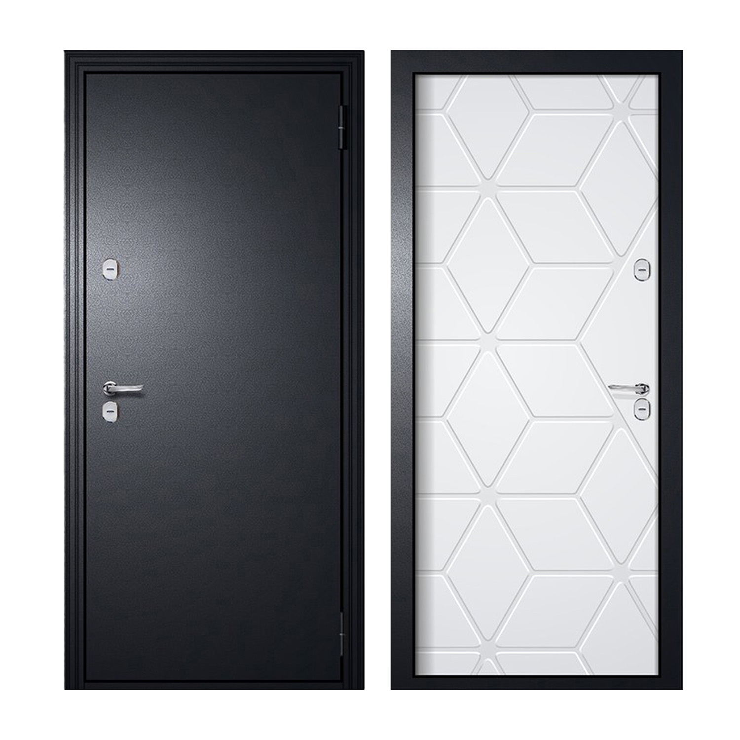 Дверь металлическая 8 см ГУДЗОН 3 Антик серый/МДФ16,белая 870х2050 ПРАВАЯ короб ТЕРМОРАЗРЫВ *1