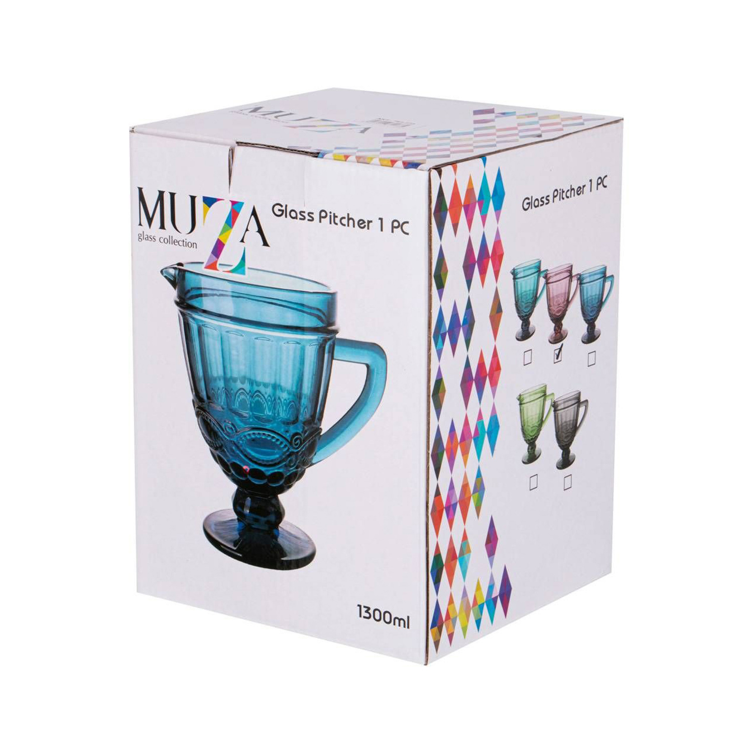 Кувшин стекло "Серпентина" 1,3л 781-173 (Арти-М) *1/12