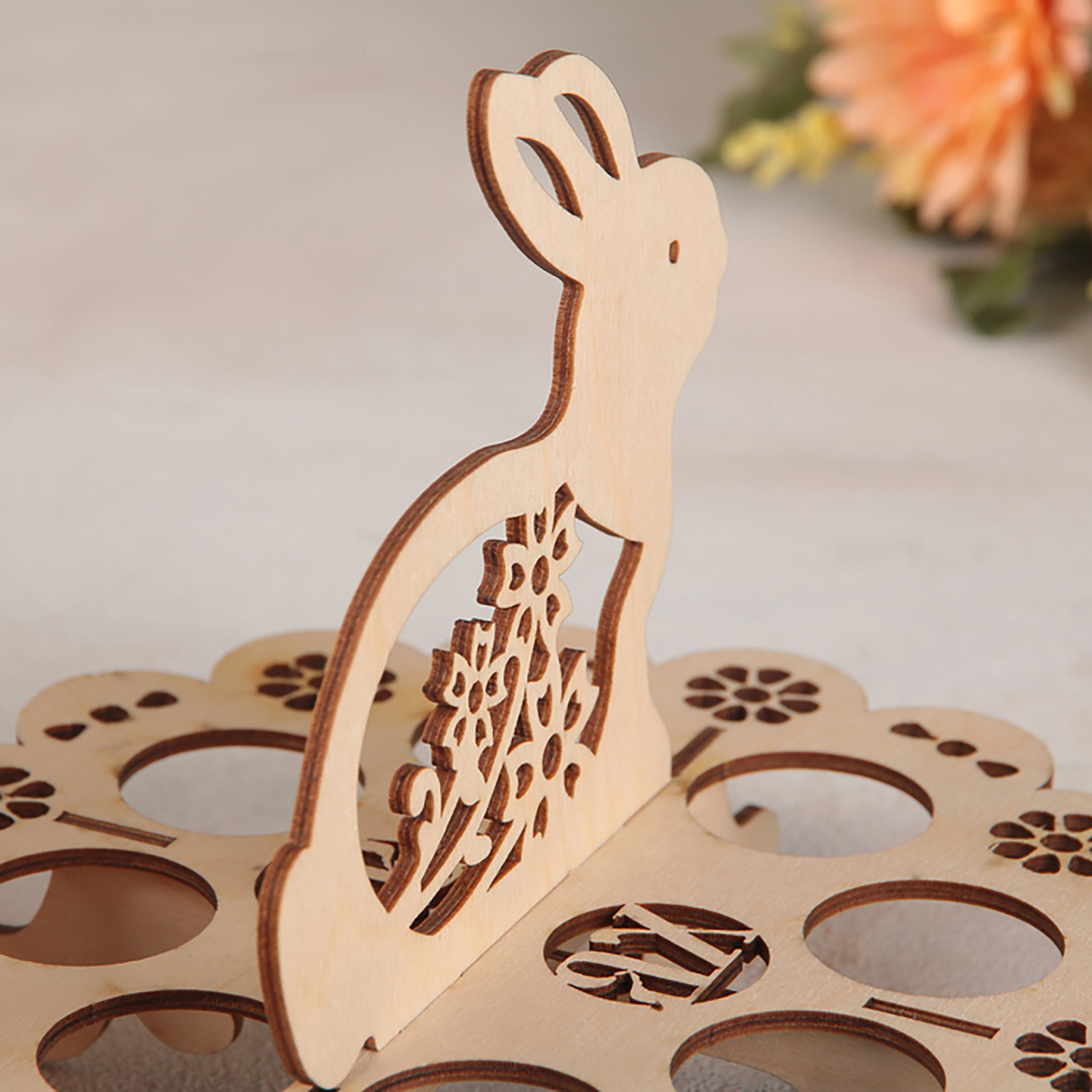 Подставка для пасхальных яиц Зайчик, 20х20х16 см  4777881