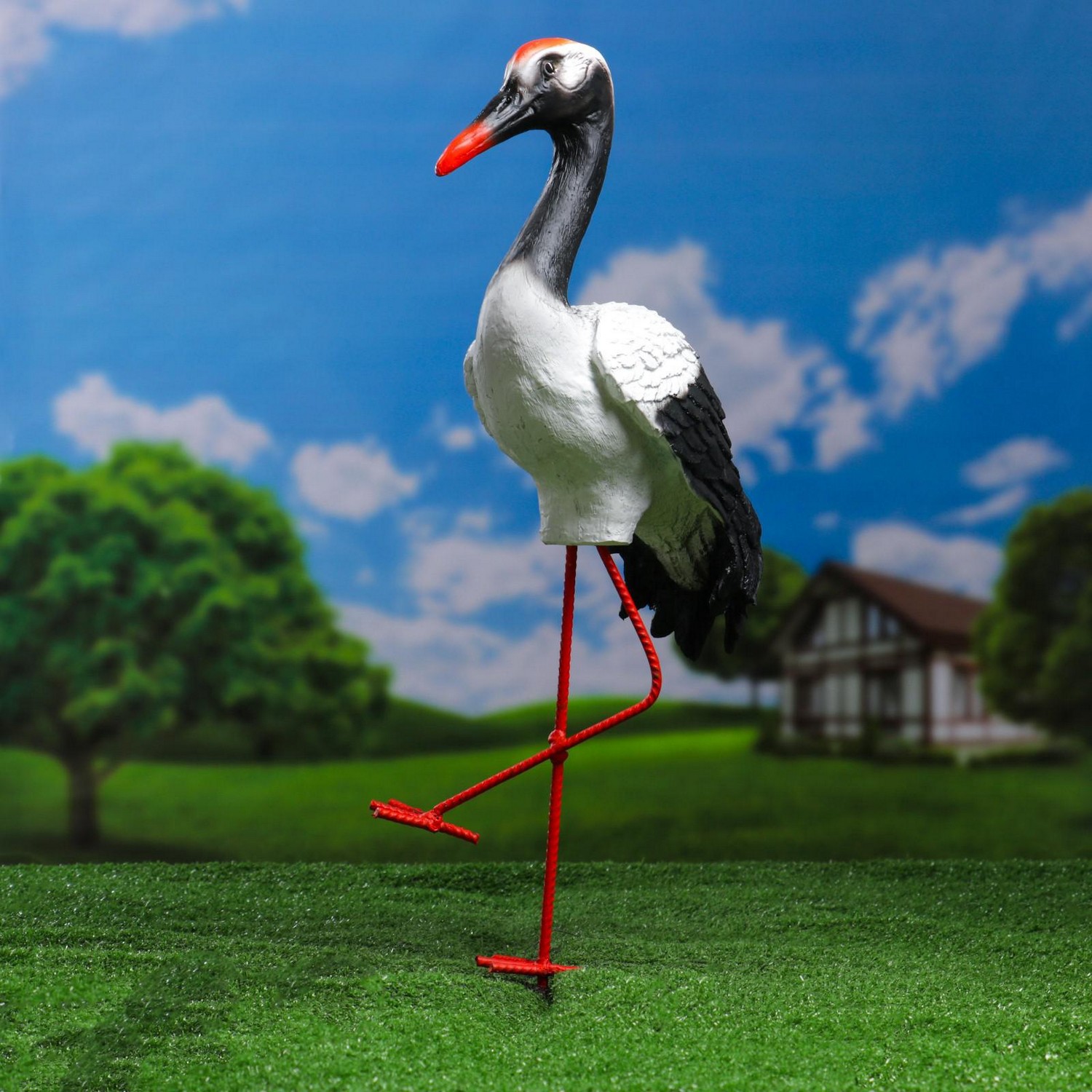 Садовая фигура "Журавль" новый 16*40*25 см 1090095