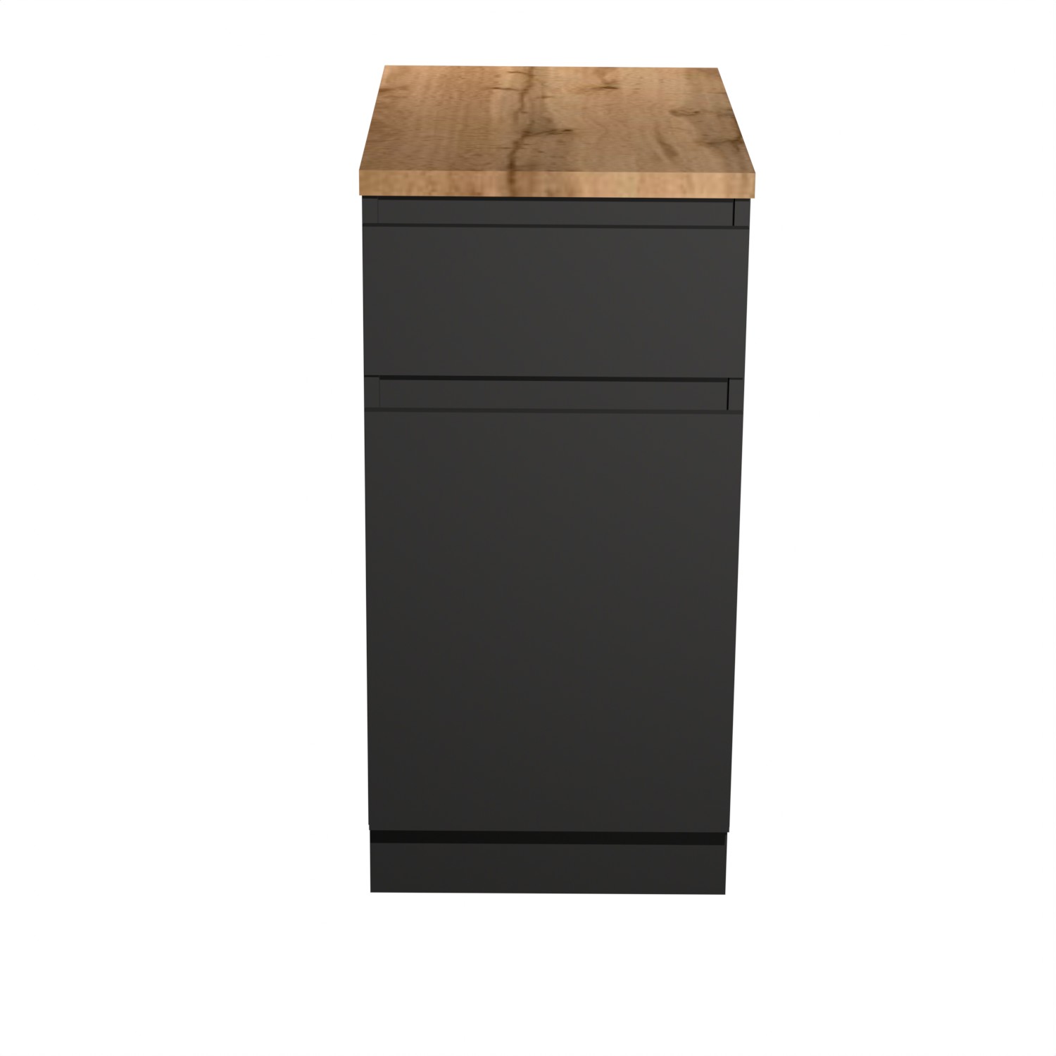 Шкаф напольный 400х850х600 мм BROZEX-WOOD Next, с двумя ящиками, графит