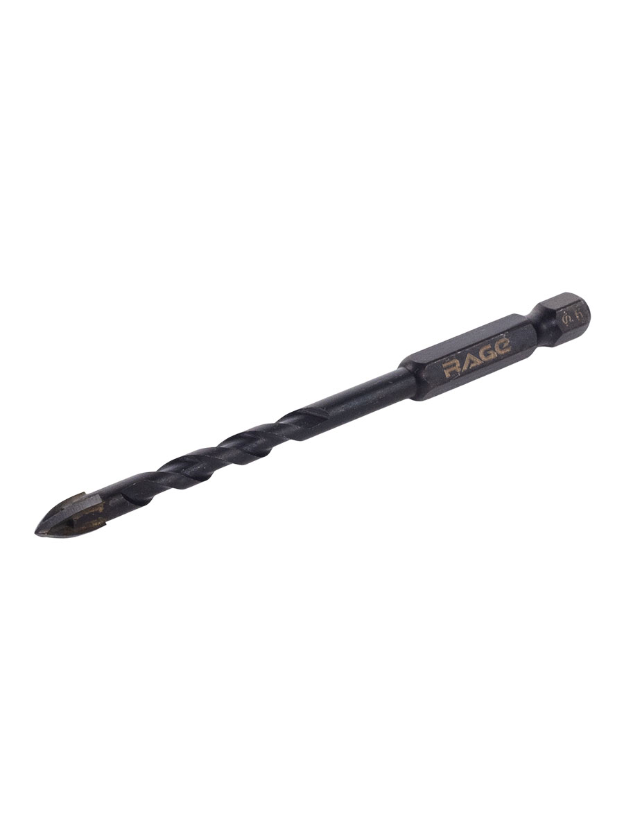 Сверло по стеклу/керамике  6,0мм (1шт) Quadro-X спиральное HEX 4 грани арт.554082 RAGE *1/10