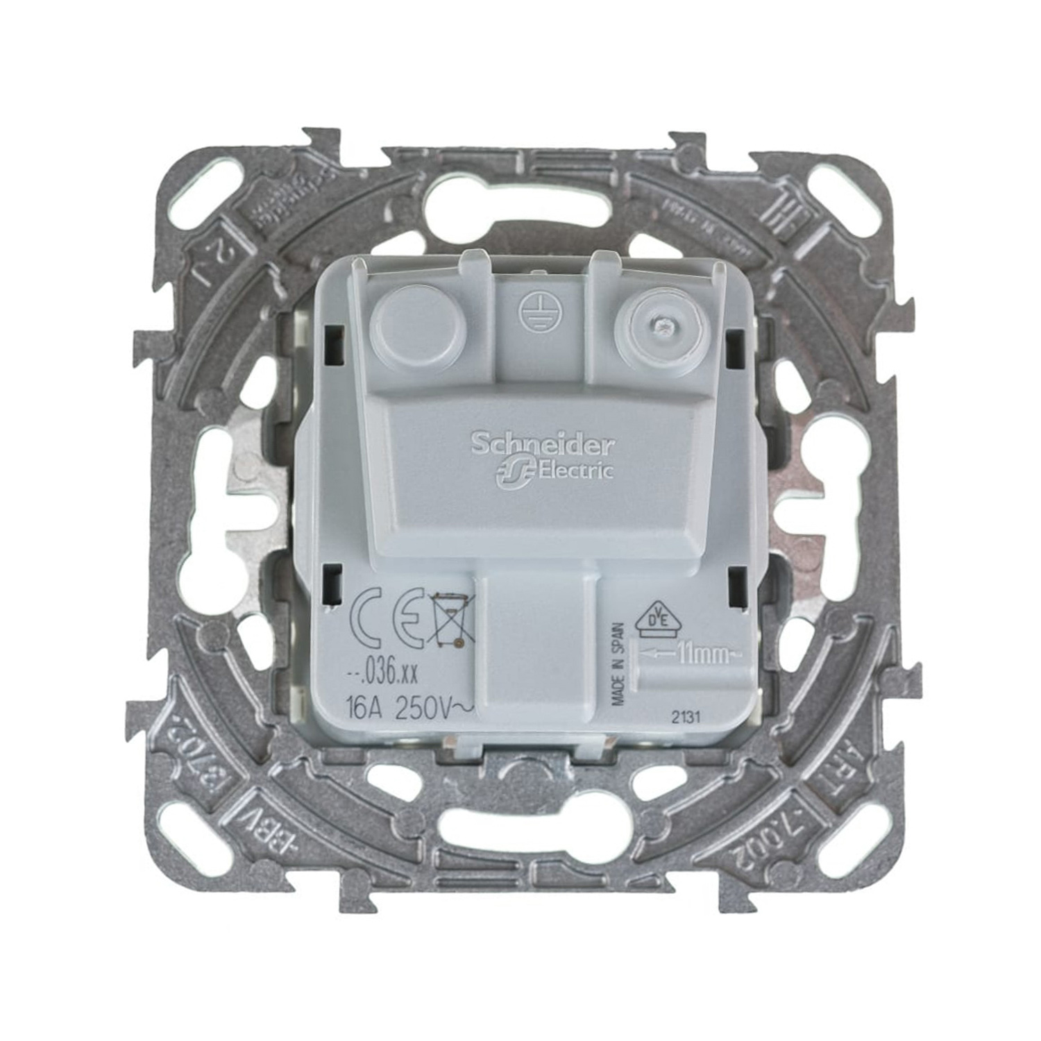 Механизм розетки "Unica" 1-м. белый с/з SchE MGU5.036.18ZD  *1