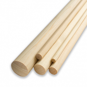 Круглый погонаж 2.1-2.2 м, 15 мм, сращенный, без сучков