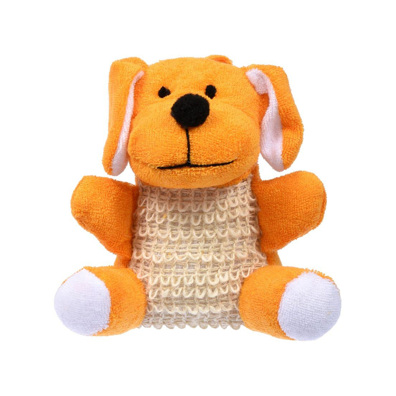 Мочалка из сизаля с хлопком (собачка, мишка, зайка), 10х7х14 см "Банные штучки" /30