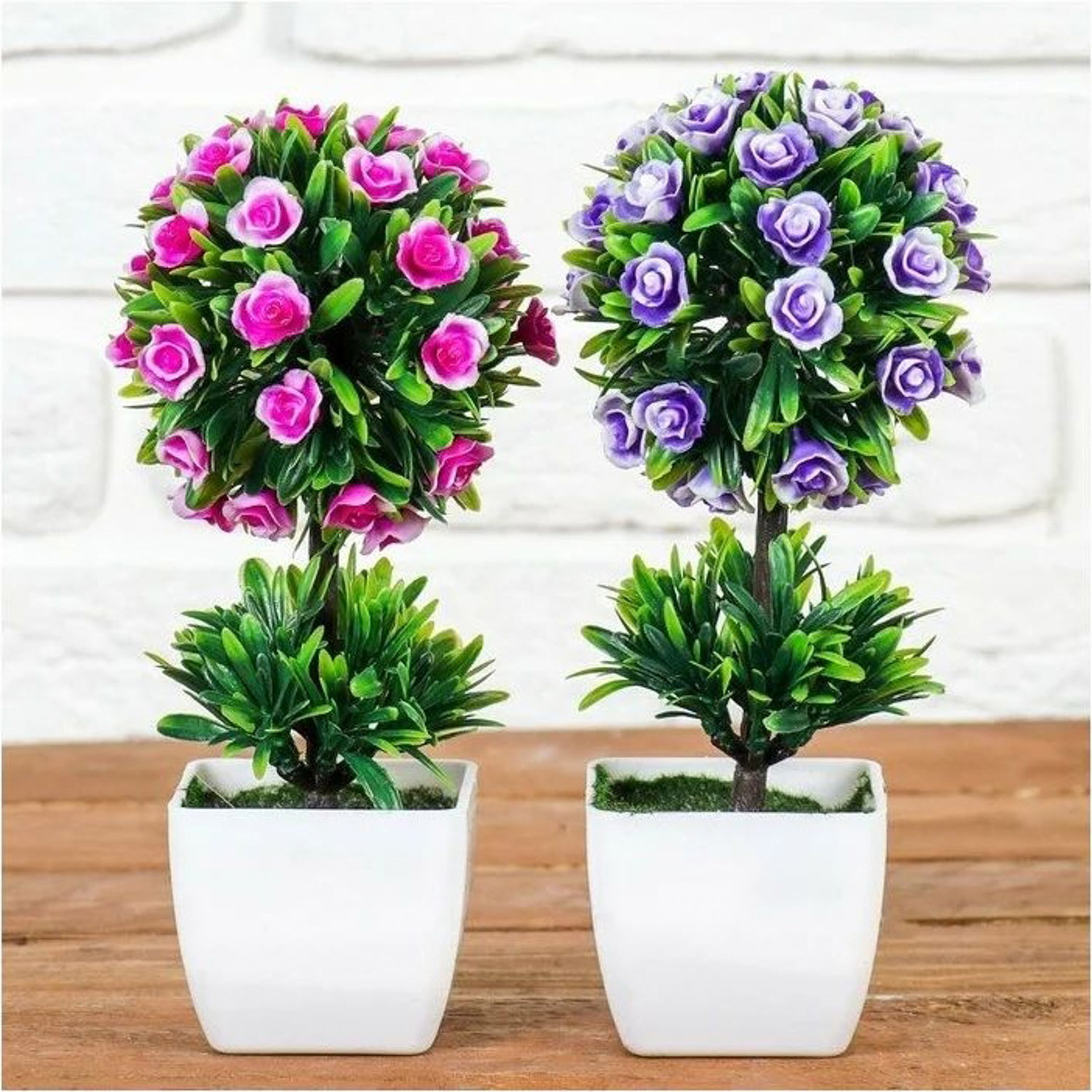 Бонсай "Деревце с розочками в кустах" 7*21 см, микс  3792271