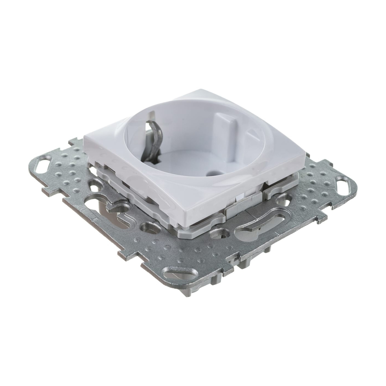 Механизм розетки "Unica" 1-м. белый с/з SchE MGU5.036.18ZD  *1