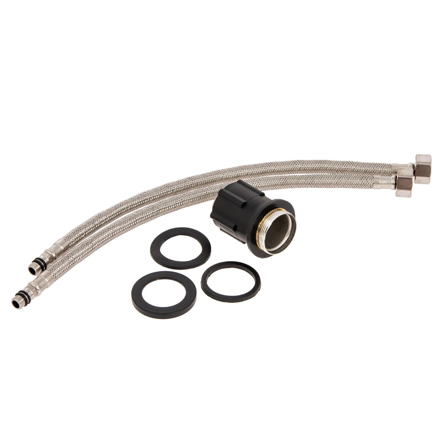 Смеситель для кухни Milardo Meal черный матовый, гибкий излив + душевая насадка M07BL2FM05 *1/10