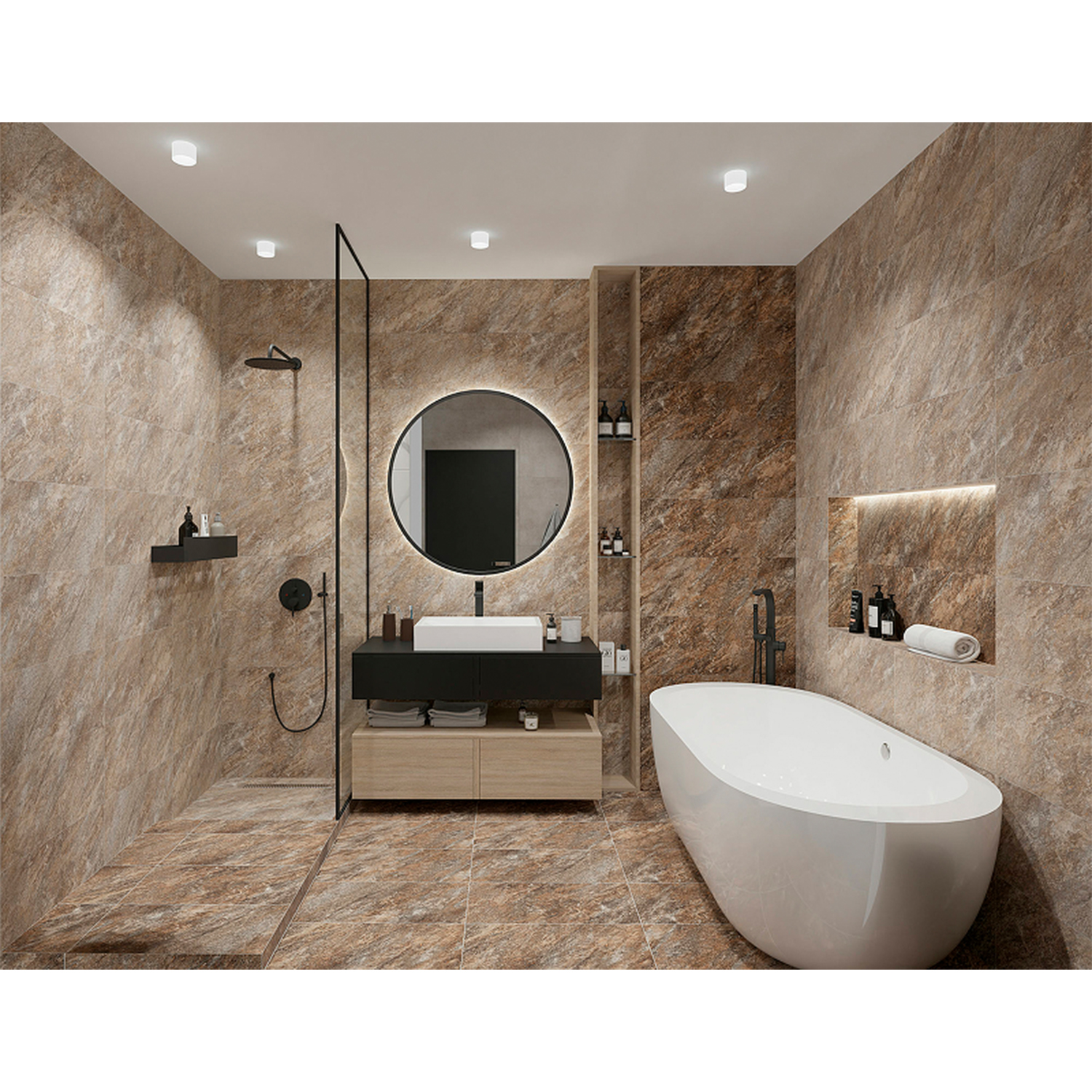 Керамогранит 1.44 м² Global Tile Thor 6260-0216, 600x300x9 мм, бежевый