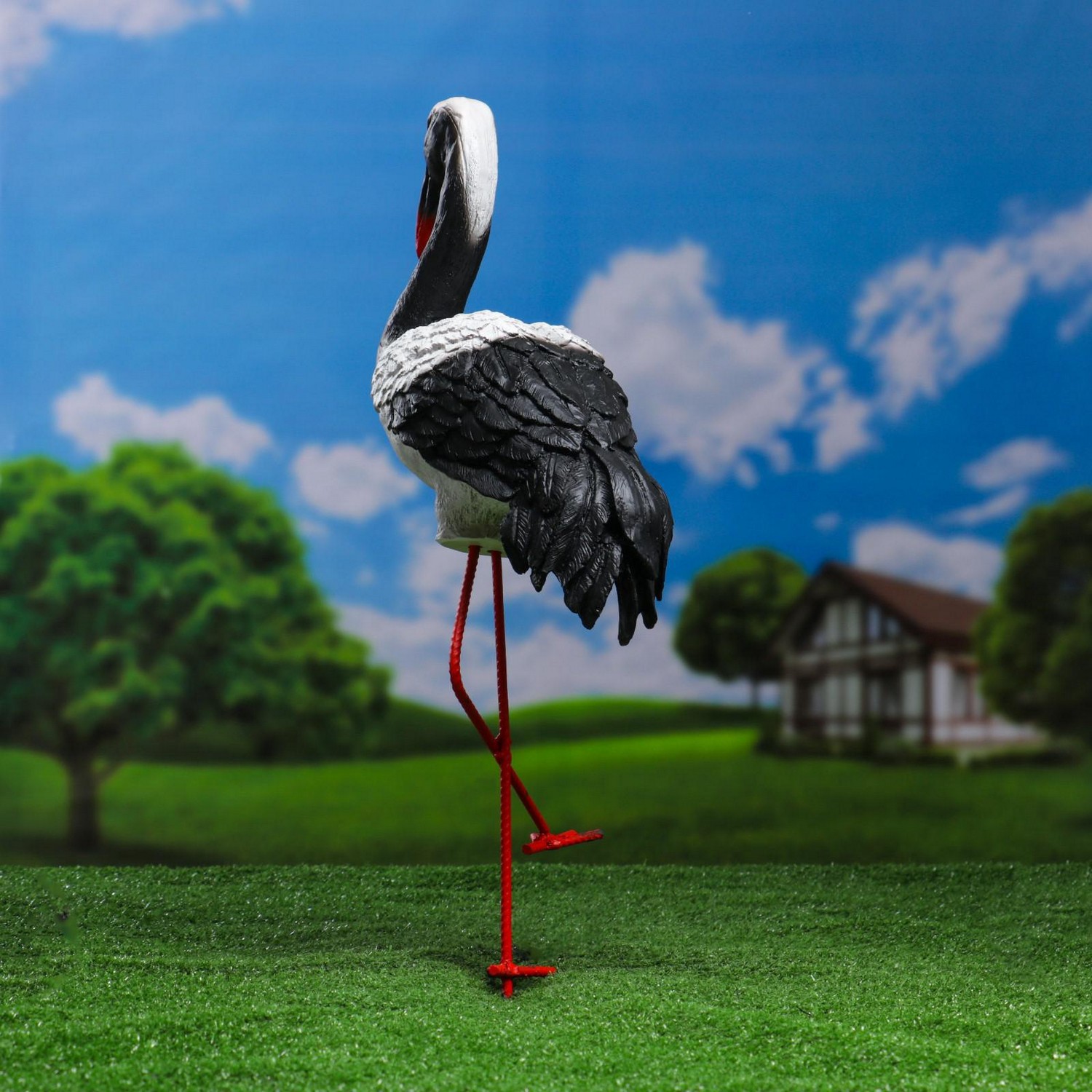 Садовая фигура "Журавль" новый 16*40*25 см 1090095