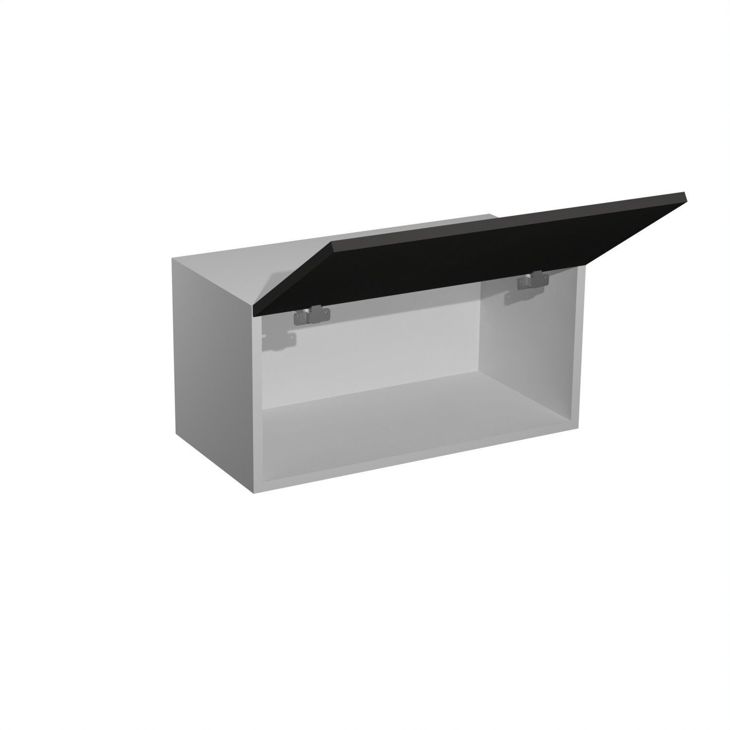 Шкаф навесной 600х300х290 мм BROZEX-WOOD Серый лед, 3 ярус, серый / графит