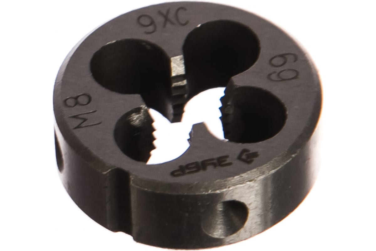 Плашка М8x1.25мм сталь 9ХС (4-28022-08-1.25) ЗУБР *1/10/100 Плашка М8x1.25мм сталь 9ХС (4-28022-08-1.25) ЗУБР *1/10/100