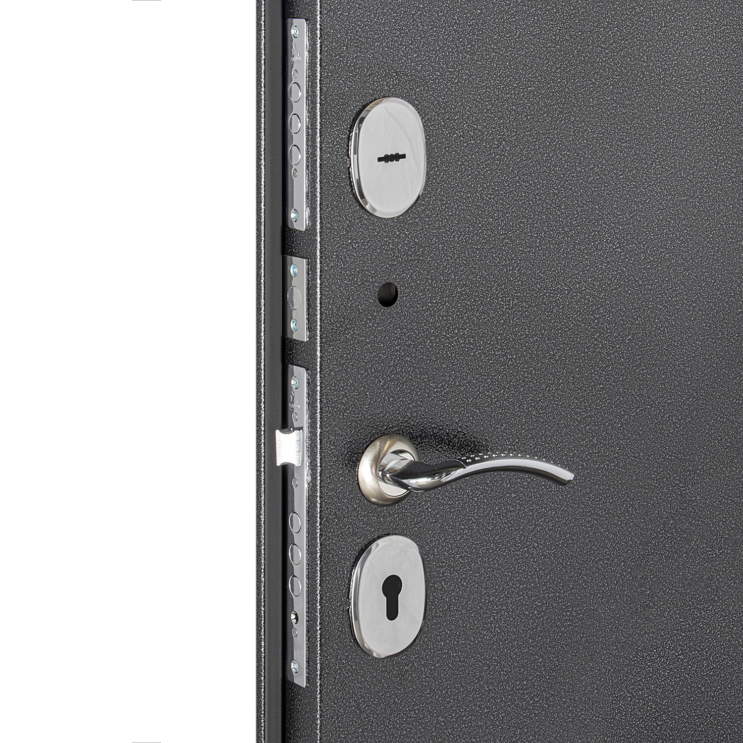 Дверь входная Дверной континент, 860х2050х70 мм, левая, серебристый антик