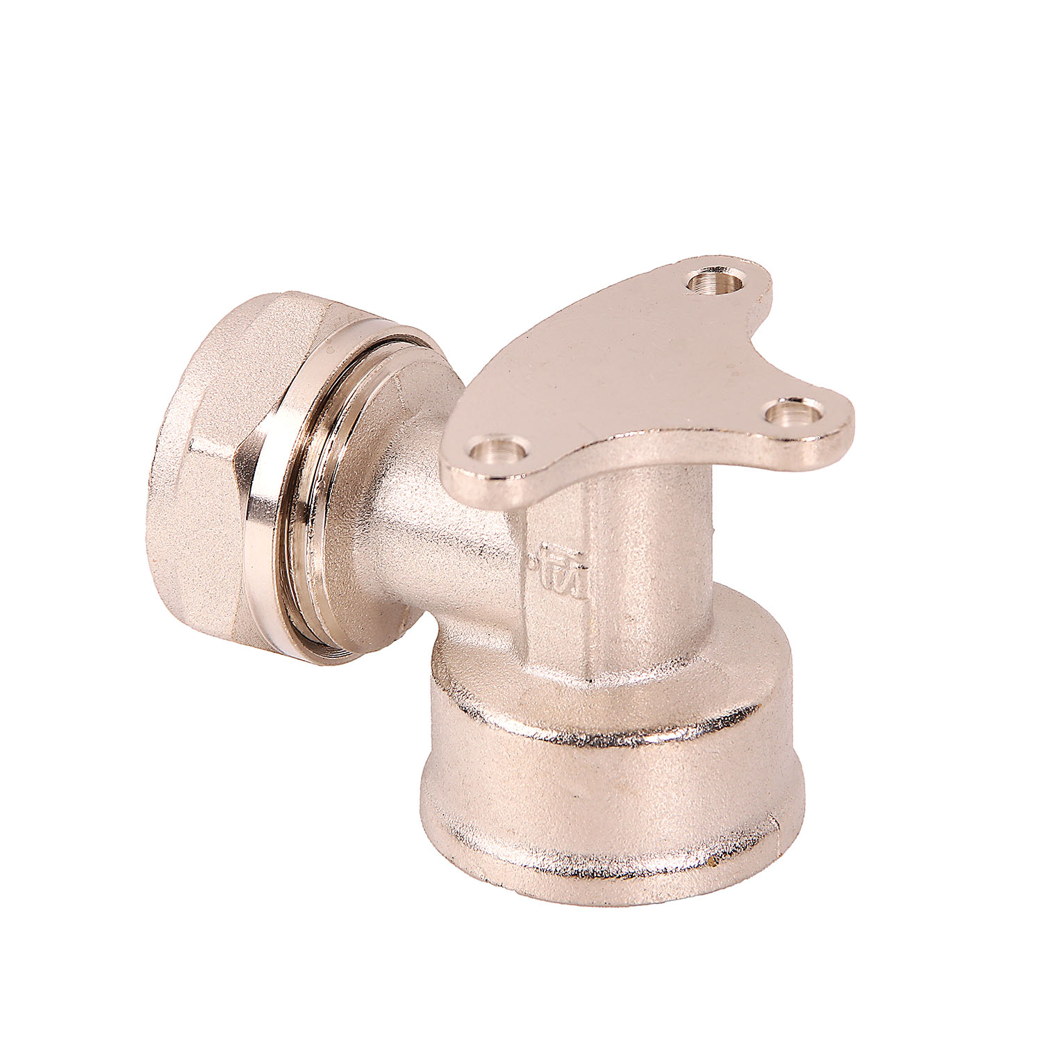 Уголок с креплением 20х3/4"(Ø20) цанга/мама (водорозетка) STI (864) *1/80