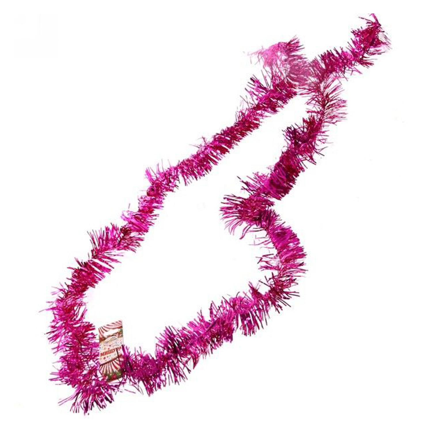 Мишура 2 м, 9 см, "Классика", розовый