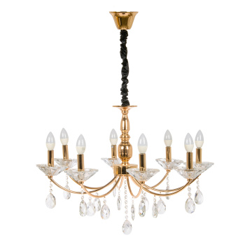 Люстра IL1242-8PPA-29 GD 40Вт Е14 S=30м2 *1