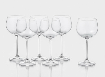 Набор бокалов стекло "BOHEMIA" "Пион" 190мл 6шт д/вина 40976/190 "KRYSTALEX" *1/8