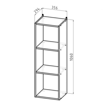 Стеллаж 356*294*1060 3 секции Пентас Белый *1