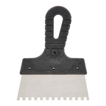 Шпатель малярный зубчатый 150мм нержавеющая сталь зуб 6*6 (арт.1205105) "Korvus"  *1/50