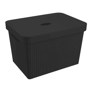 Контейнер для хранения пластм. "Velvet" 20л 249x270x380мм Черный арт.434249713 ("Бытпласт")*1/4