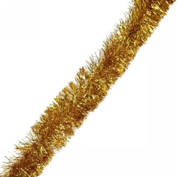 Мишура 2 м, 9 см, "Сияние", золото