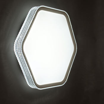 Светильник светодиодный акриловый 420мм 60W 9029 30W*2 white 3 реж., с пультом S=22м2 VERNER LIGHTI