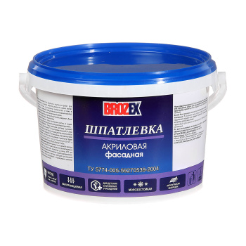 Шпатлевка фасадная акриловая 5 кг BROZEX