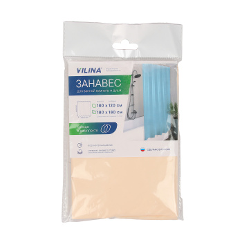 Штора для ванной V-line Занавес, 180х180 см, полиэстер, микс