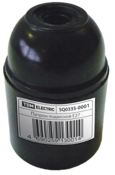 Патрон карболитовый Е27 подвесной черный TDM SQ0335-0001 *10/50/200