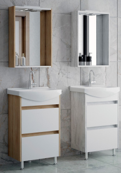 Зеркало-шкаф Corozo Koral Орегон 50 С, 50x70x15 см, подсветка, пайн