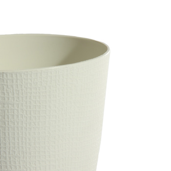 Кашпо пластм. "Le Parterre" 0,7л d верха 110мм h110мм с поддоном Кремовый 202-6 (Tek.A.Tek)*1/40