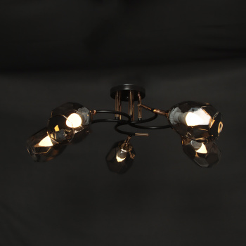 Люстра N4202/5 COFFEE+FGD 5*40W E27 (d-670; h-310) VERNER LIGHTING *1
