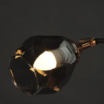 Люстра N4202/2 COFFEE+FGD 2*40W E27 (L=600; w-600; h-230) VERNER LIGHTING *1