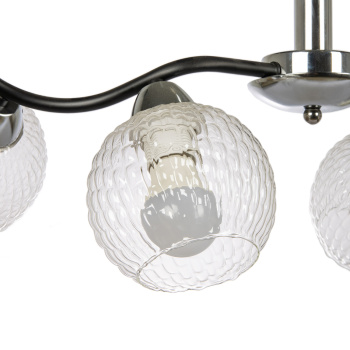 Люстра 07624-0.3-04 CR+BK Е27 60Вт S=24м2  *1/4