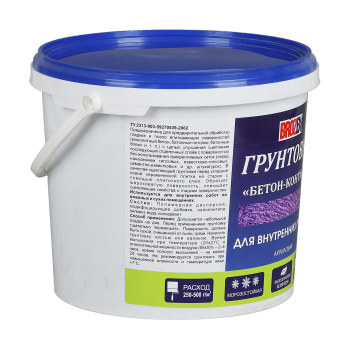 Грунтовка бетон-контакт BROZEX, для внутренних работ, 6 кг