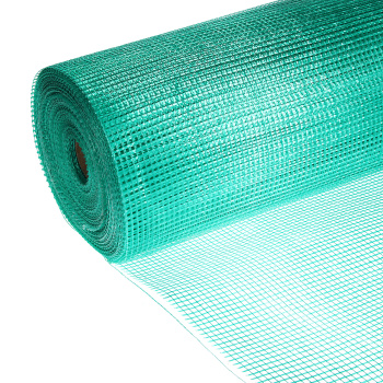 Сетка фасадная 1х50 м 4WALLS SMF117T, 5х5 мм, 160 г/м², зеленая