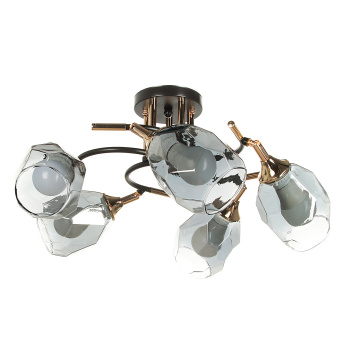 Люстра N4202/5 COFFEE+FGD 5*40W E27 (d-670; h-310) VERNER LIGHTING *1
