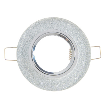 Светильник встраиваемый MR16 LD1650 GU5.3 Ecola Glass Стекло Серебр Хром SS1650EFF *10/50