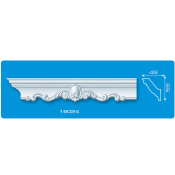 Плинтус потолочный "Формат" 13024 1,3м 34*38  (подходит для натяжного потолка) *66