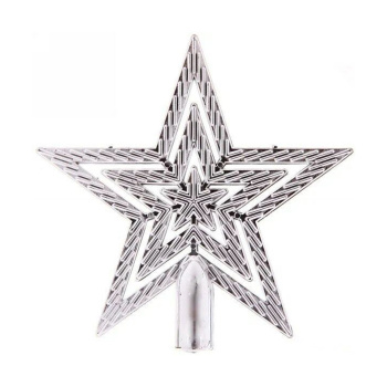 Звезда на ёлку "Классика", серебро, 9,5 см