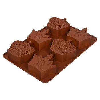 Форма д/выпечки силиконовая "Короны" 26*17см 6 ячеек Marmiton (17200) *1/20