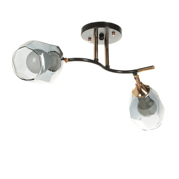 Люстра N4202/2 COFFEE+FGD 2*40W E27 (L=600; w-600; h-230) VERNER LIGHTING *1