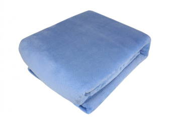 Плед микрофибра 200*220см PLAIN голубой Belezza *1/12