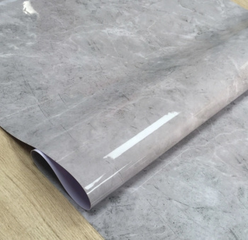 яяяКлеёнка без основы "термо" гладкая "Мрамор серый" шир.0,8м,толщ.0,6мм GW-52289"ТермоКлеёнка"*20