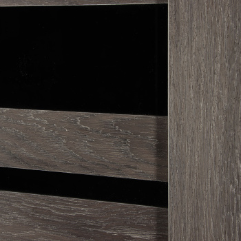 Дверное полотно остекленное BROZEX-WOOD Comfort-17, 2000х700х36 мм, дуб шале графит 3D