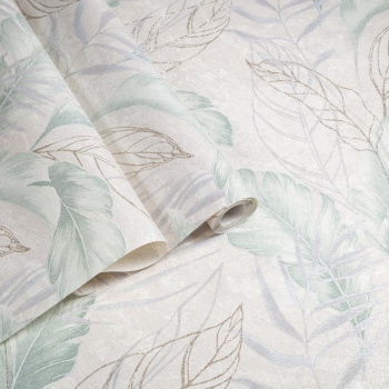 яяяОбои флиз "Home Color" PROTECT-PLUS-VESNA (беж./зел.) HC72437-27 1,06*10м *1/8