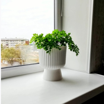 Кашпо пластм. "Бекер" 4,6л d верха 205мм h 240мм с поддоном Белый 5 0798 PL *1/4