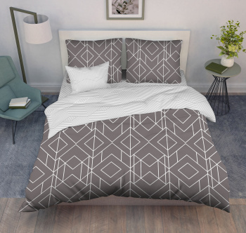 Постельное белье дуэт-М бязь Василиса 9604/1 Каро, наволочки 70*70 - 2шт *1/5